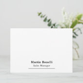 Modern Professional Plain Black & White Name Title (Standing Front)