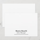 Modern Professional Plain Black & White Name Title (Front/Back)