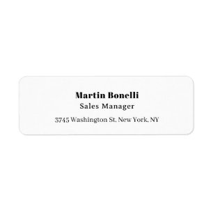 Modern Professional Plain Black & White Serif Font Label