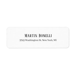 Modern Professional Plain Black & White Serif Font Label