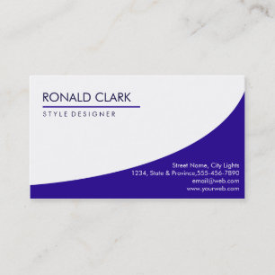 Modern Professional Plain Blue Automative Business Card