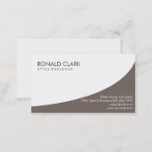 Modern Professional Plain Dark Brown Automotive Business Card (Front/Back)