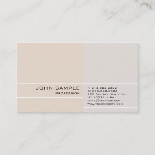 Modern Professional Plain Elegant Color Harmony Business Card