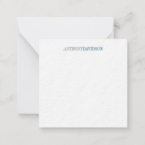 Modern Professional Plain Minimalist Design Note Card