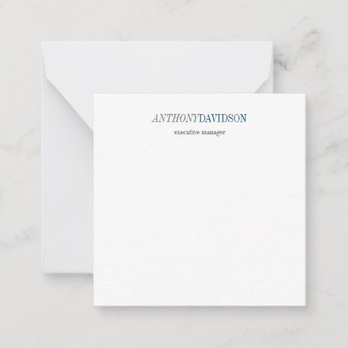 Modern Professional Plain Minimalist Note Card