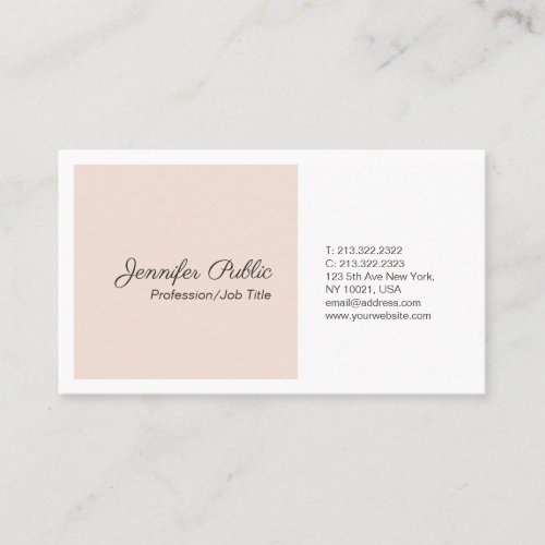 Modern Professional Plain Simple Elegant Colors Business Card