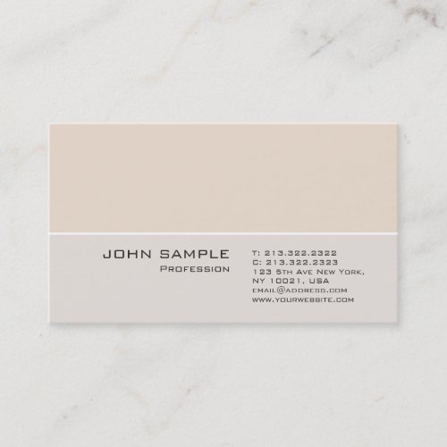 Modern Professional Plain Simple Elegant Colors Business Card