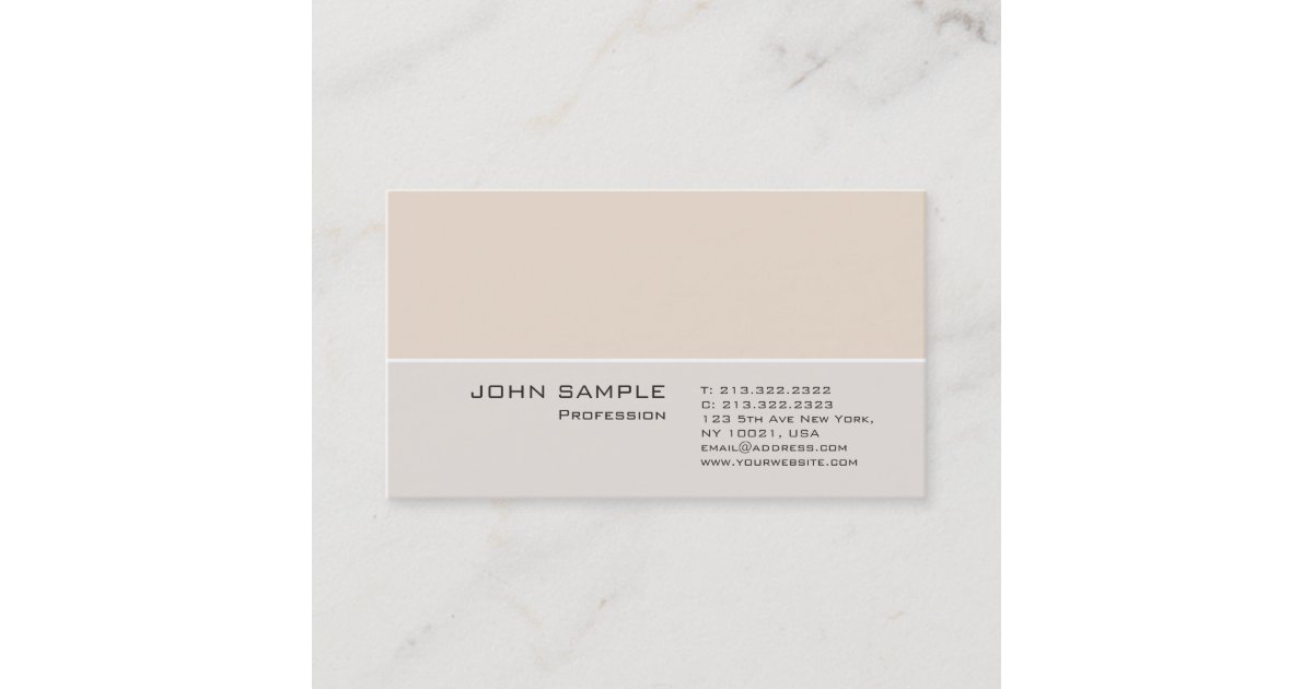 Modern Professional Plain Simple Elegant Colors Business Card | Zazzle