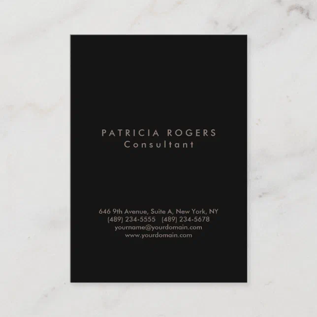 Modern Professional Plain Simple Minimalist Business Card | Zazzle