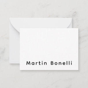 Modern Professional PlainCustom Own Name Note Card
