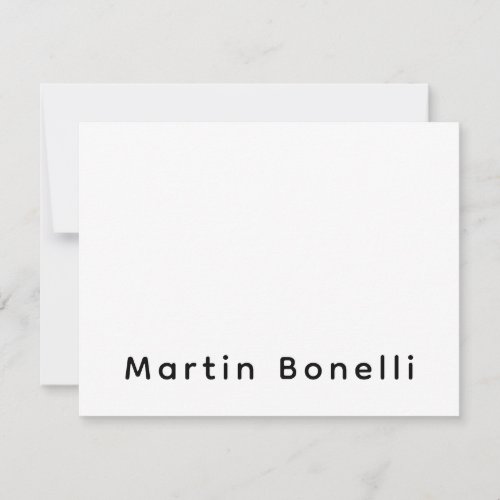 Modern Professional PlainCustom Own Name Note Card