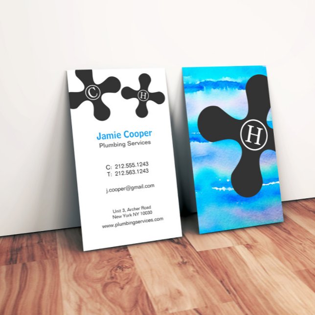 Modern Professional Plumbing Business Card (Creator Uploaded)