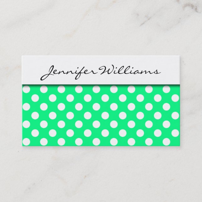 Modern Professional Polka Dot Business Cards (Front)