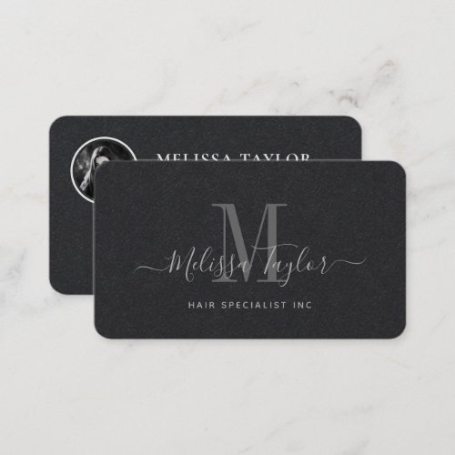 Modern Professional Premium Black Signature Business Card