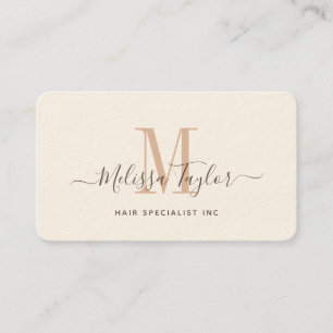Modern Professional Premium Cream and Brown Photo Business Card