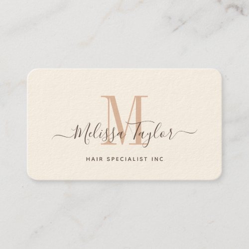 Modern Professional Premium Cream and Brown Photo Business Card