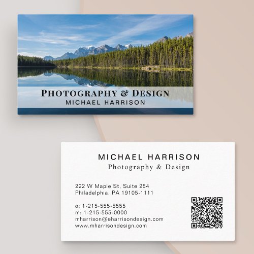 Modern Professional QR Code Photo Business Card