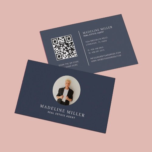 Modern Professional Real Estate Photo Business Card