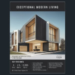 Modern Professional Real Estate Property Listing Flyer<br><div class="desc">This real estate flyer features a clean, modern layout designed to capture attention while keeping the focus on the property. The balanced use of white space, bold headlines, and high quality imagery ensures a premium, professional look that instantly elevates your listing. The structured layout makes it easy for potential buyers...</div>