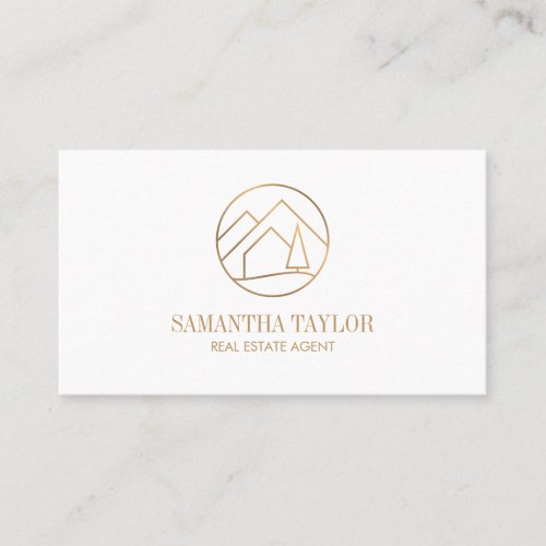 Modern Professional Realtor Mountain Realty QRCode Business Card