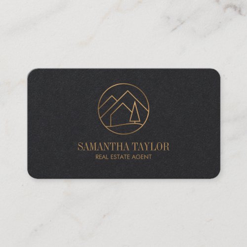 Modern Professional Realtor Mountain Realty QRCode Business Card