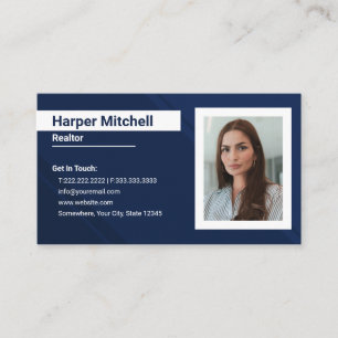 Modern Professional Realtor Photo Business Card