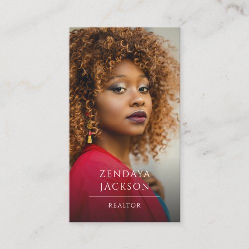 Modern Professional Realtor Photo  Business Card
