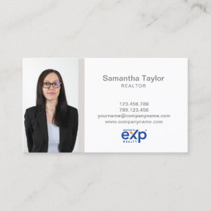Modern Professional Realtor Real Estate Add Photo Business Card