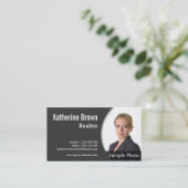 Modern, Professional, Realtor, Real Estate, Photo Business Card (Standing Front)