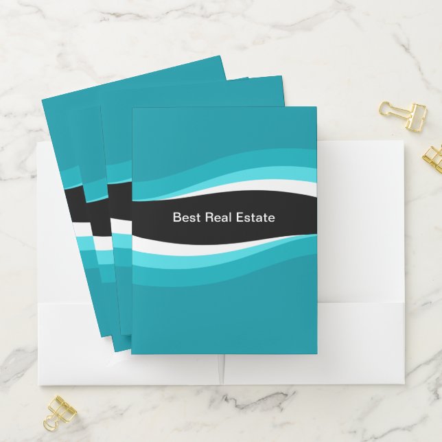 Modern Professional Realtor Theme Pocket Folder (In Situ)