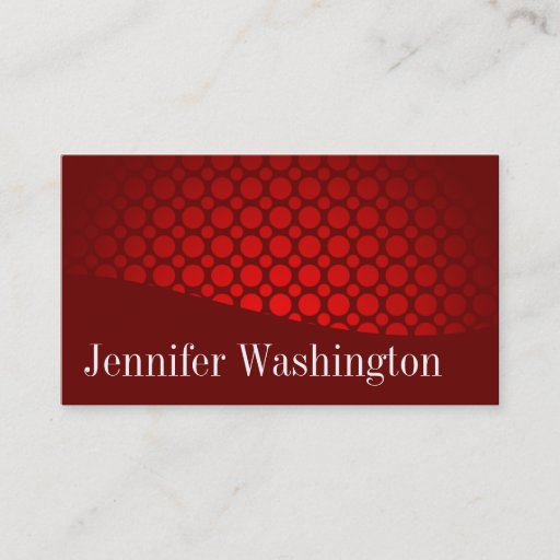 Customizable Modern Professional Red Polka Dot Business Cards