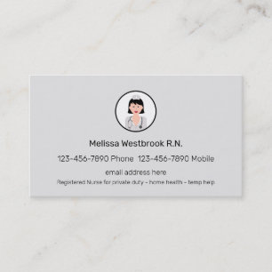 Modern Professional Registered Nurse Medical Business Card