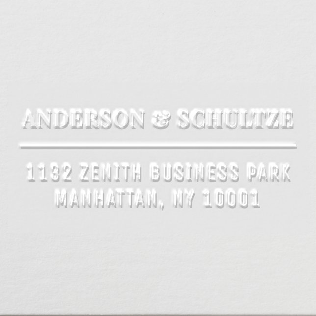 Modern Professional Return Address Embosser (Design)