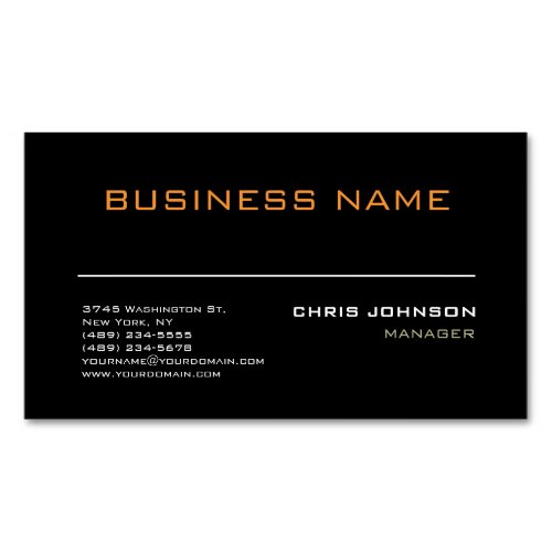 Modern Professional Rich Black Business Card