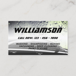 Modern professional silver tone water splash business card