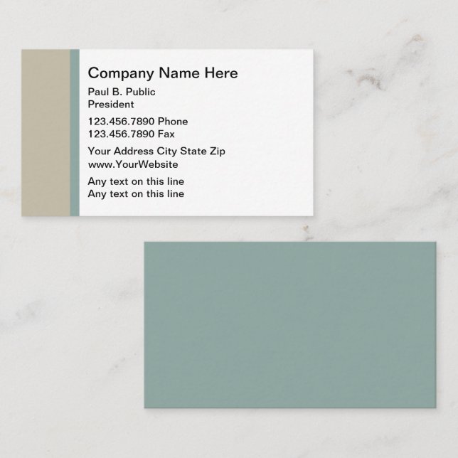 Modern Professional Simple Business Cards (Front/Back)
