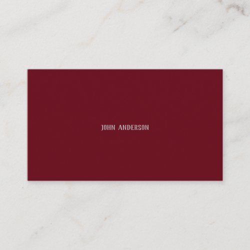 Modern Professional Simple Cherry Red Business Card