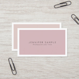 Modern Professional Simple Chic Plain Elegant Business Card