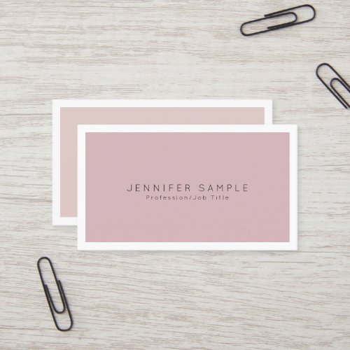 Modern Professional Simple Chic Plain Elegant Business Card