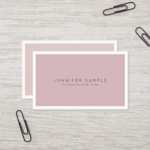 Modern Professional Simple Chic Plain Elegant Business Card