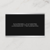 Modern Professional Simple Design Elegant Silver Business Card (Back)