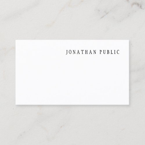 Modern Professional Simple Design Elegant Template Business Card