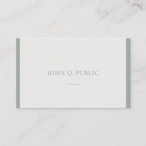 Modern Professional Simple Design Green Template Business Card