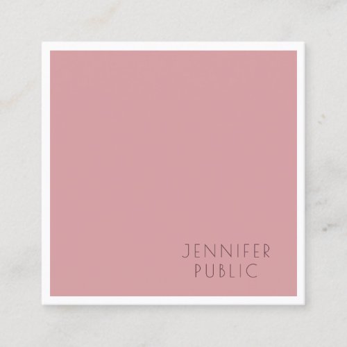 Modern Professional Simple Design Template Square Business Card