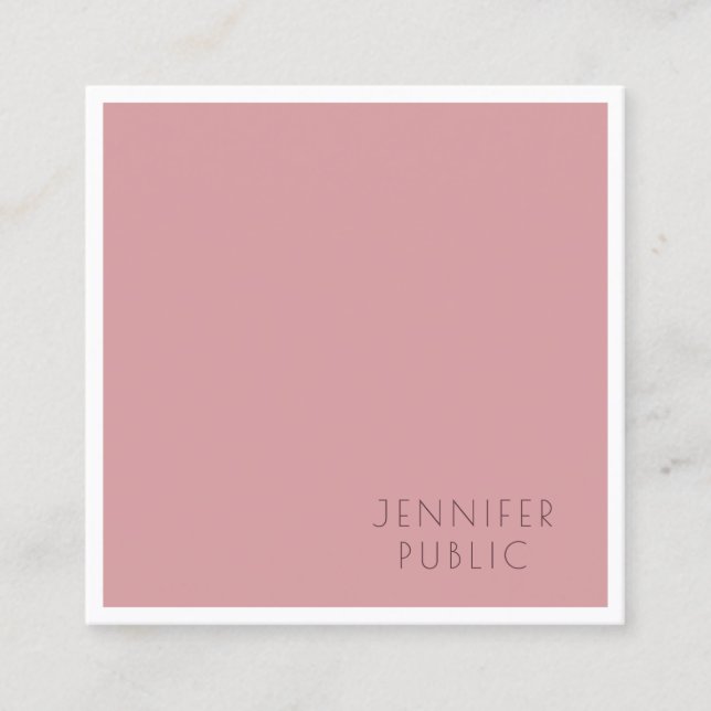 Modern Professional Simple Design Template Square Business Card (Front)