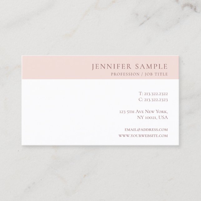 Modern Professional Simple Designed Cute Template Business Card (Front)