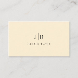 Modern Professional Simple Monogram  Business Card