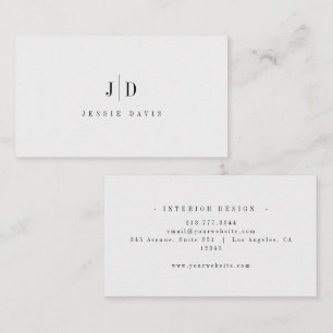 Modern Professional Simple Monogram Business Card