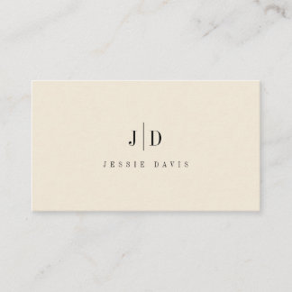 Modern Professional Simple Monogram  Business Card
