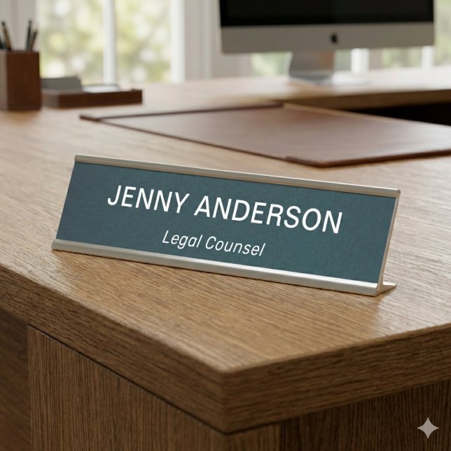 Modern Professional Simple Office Title  Desk Name Plate (Creator Uploaded)